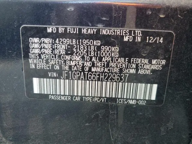 2015 SUBARU IMPREZA SPORT  