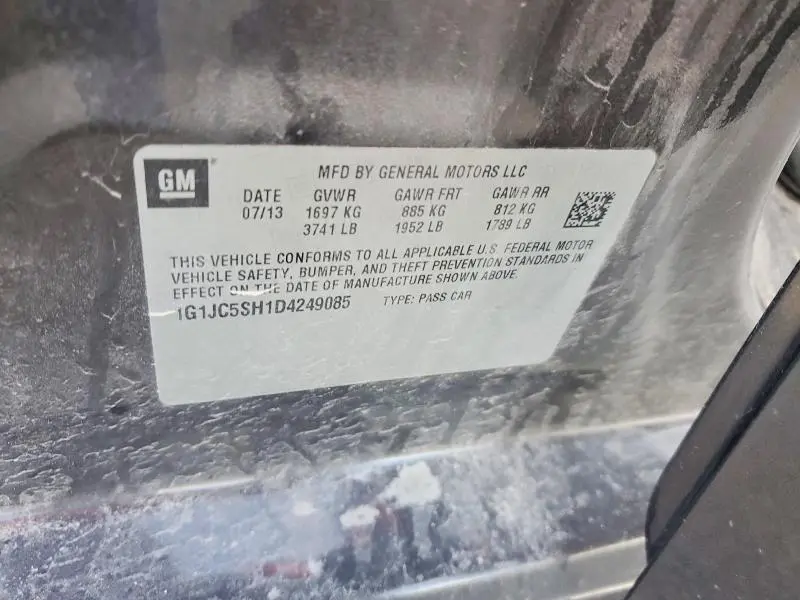 2013 CHEVROLET SONIC LT  