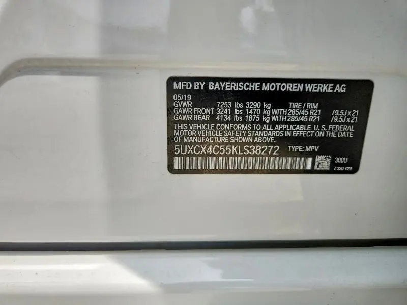 2019 BMW X7 XDRIVE50I  