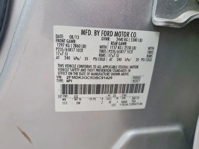 2013 FORD EDGE SE  