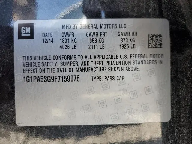 2015 CHEVROLET CRUZE LS  