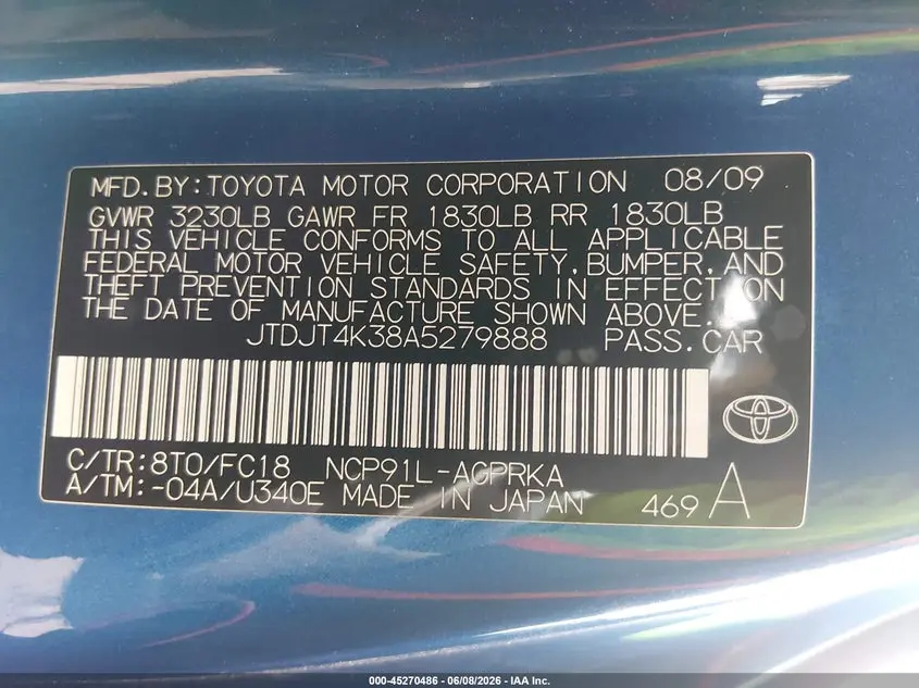 2010 TOYOTA YARIS  