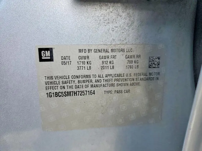 2017 CHEVROLET CRUZE LS  