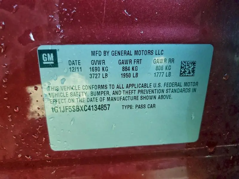 2012 CHEVROLET SONIC LTZ  