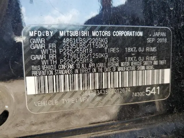 2019 MITSUBISHI OUTLANDER SE