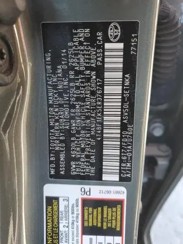 2014 TOYOTA CAMRY L  