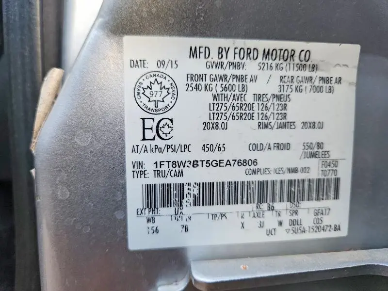 2016 FORD F350 SUPER DUTY  