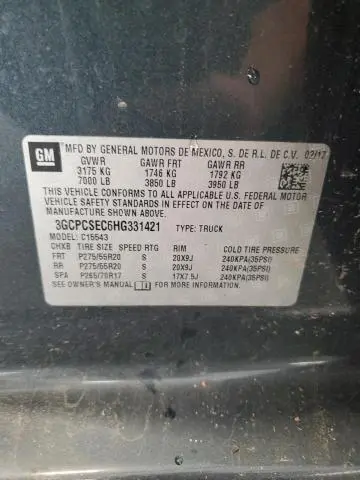 2017 CHEVROLET SILVERADO C1500 LTZ  