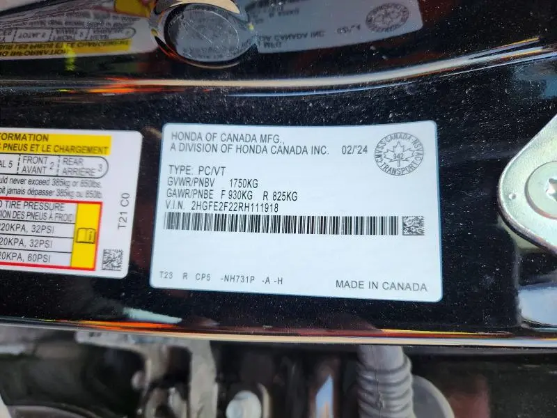 2024 HONDA CIVIC LX  