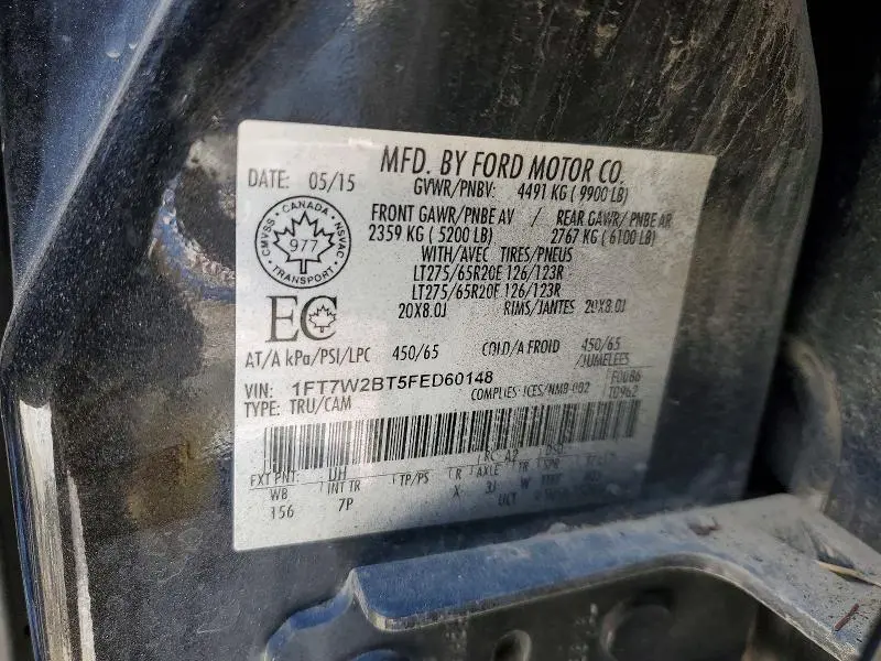 2015 FORD F250 SUPER DUTY  