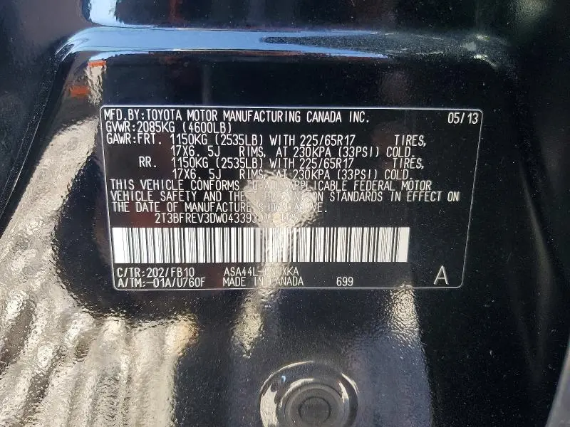 2013 TOYOTA RAV4 LE  