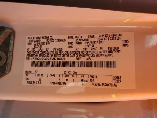 2014 FORD ESCAPE SE  