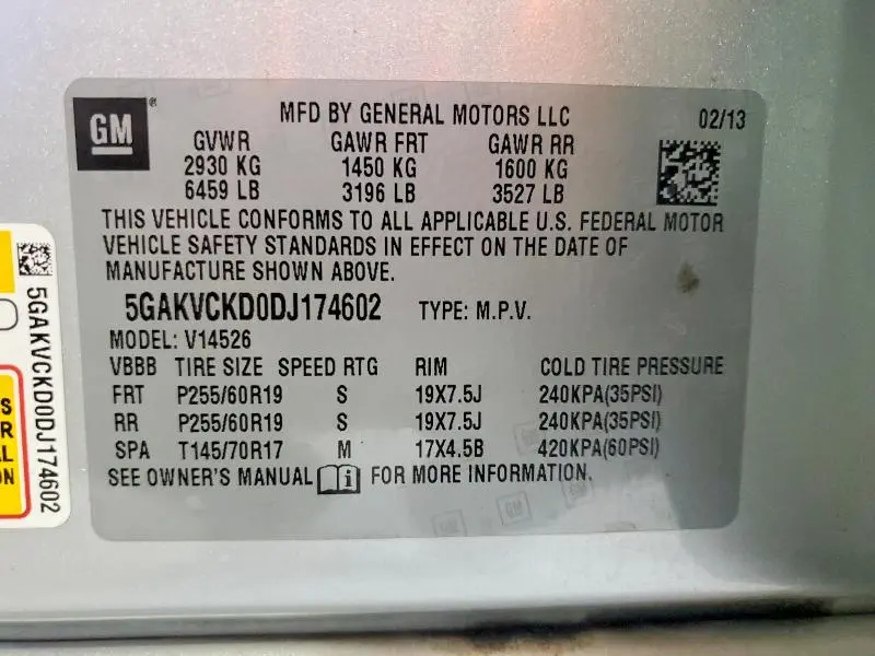 2013 BUICK ENCLAVE   