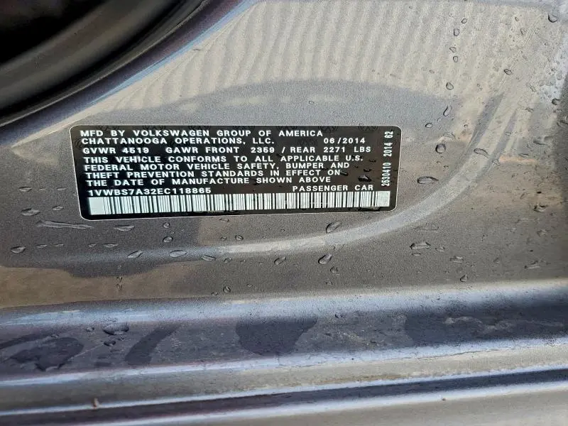 2014 VOLKSWAGEN PASSAT SE  