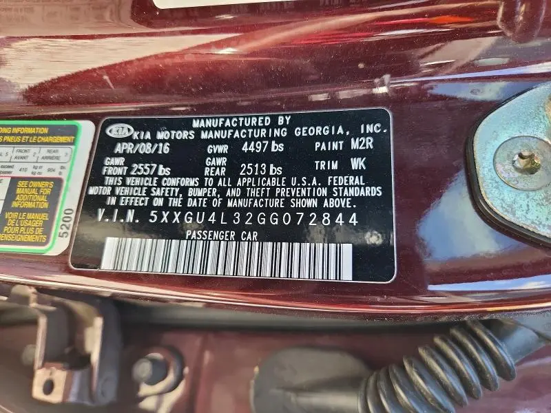 2016 KIA OPTIMA EX  