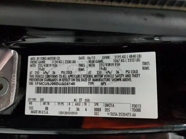 2013 FORD ESCAPE TITANIUM  