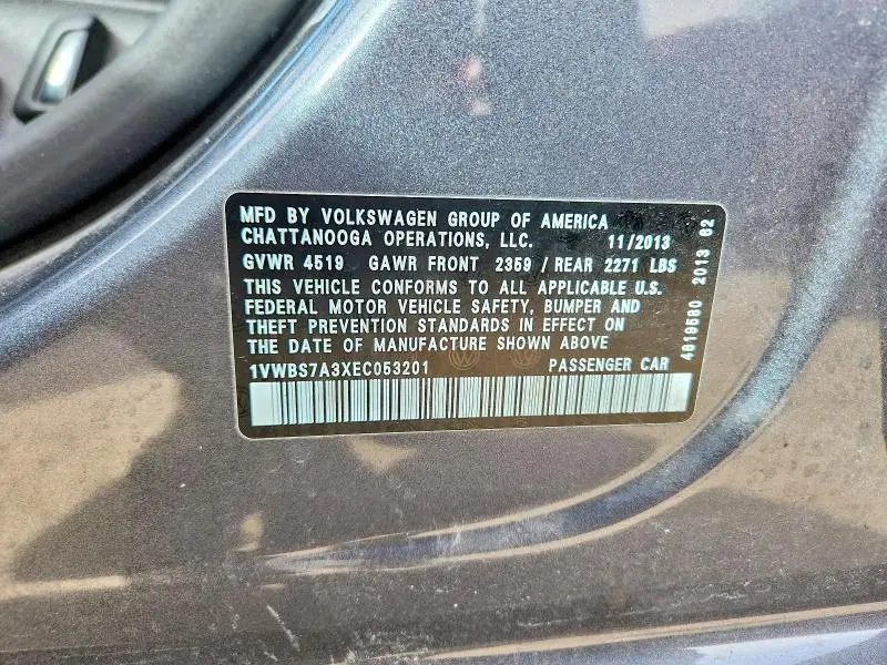 2014 VOLKSWAGEN PASSAT SE  