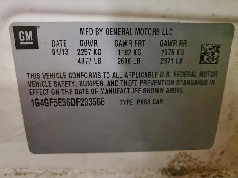 2013 BUICK LACROSSE PREMIUM  