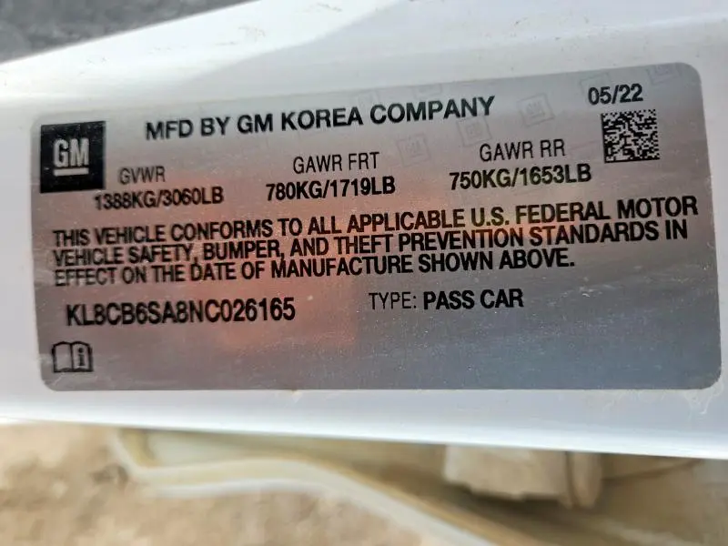 2022 CHEVROLET SPARK LS  