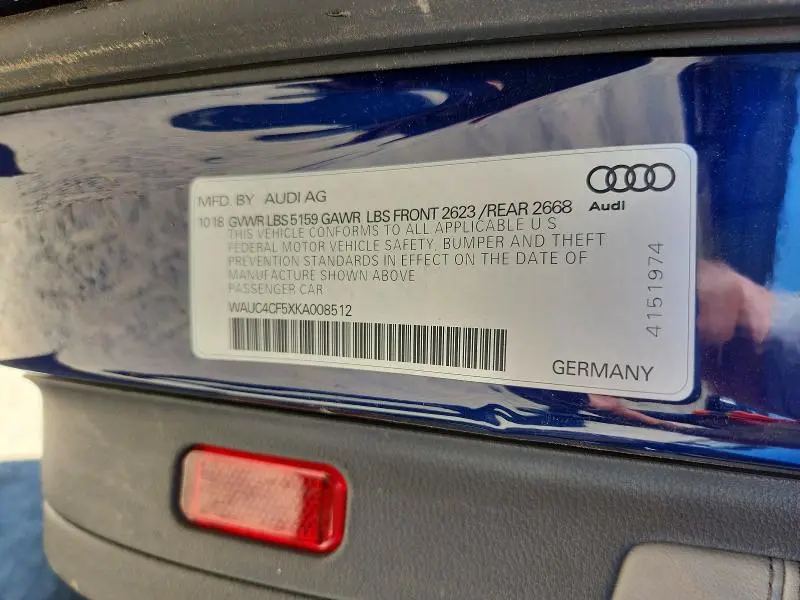 2019 AUDI S5 PRESTIGE  