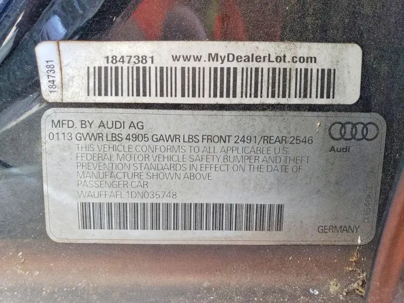 2013 AUDI A4 PREMIUM PLUS  