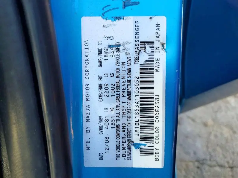 2010 MAZDA 3 S  