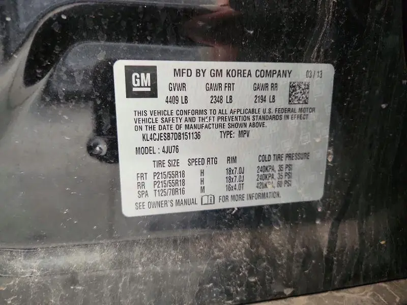 2013 BUICK ENCORE   