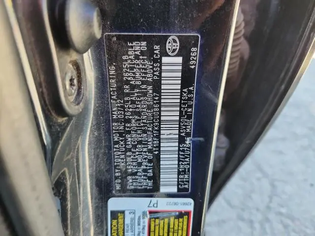 2012 TOYOTA CAMRY BASE  