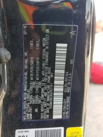 2016 TOYOTA SIENNA SE  