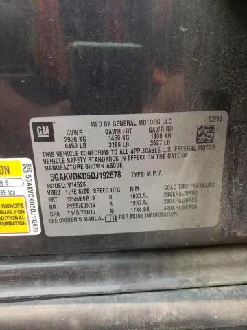 2013 BUICK ENCLAVE   