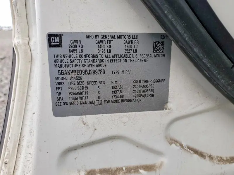2011 BUICK ENCLAVE CXL  
