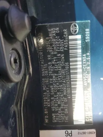 2016 TOYOTA CAMRY HYBRID