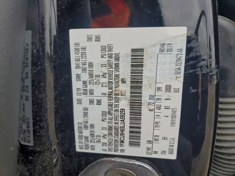 2020 FORD ESCAPE SEL  