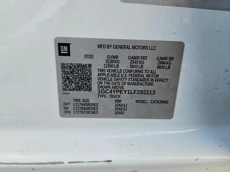 2020 CHEVROLET SILVERADO K2500 HEAVY DUTY LTZ  