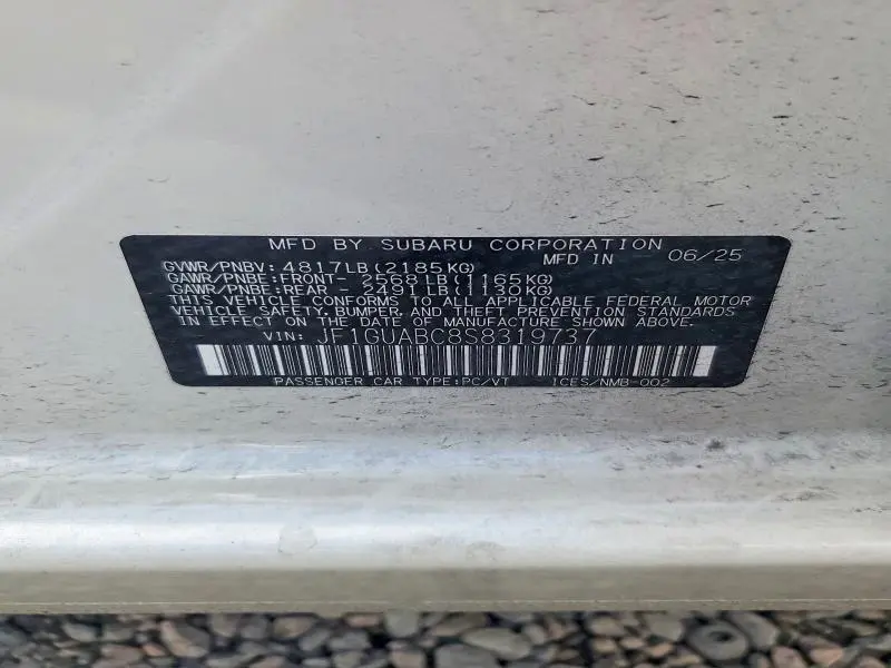 2025 SUBARU IMPREZA   