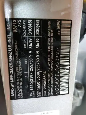 2013 MERCEDES-BENZ ML 350 BLUETEC  