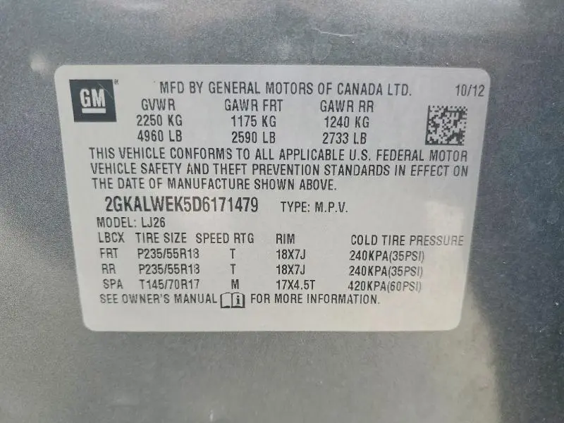 2013 GMC TERRAIN SLT  