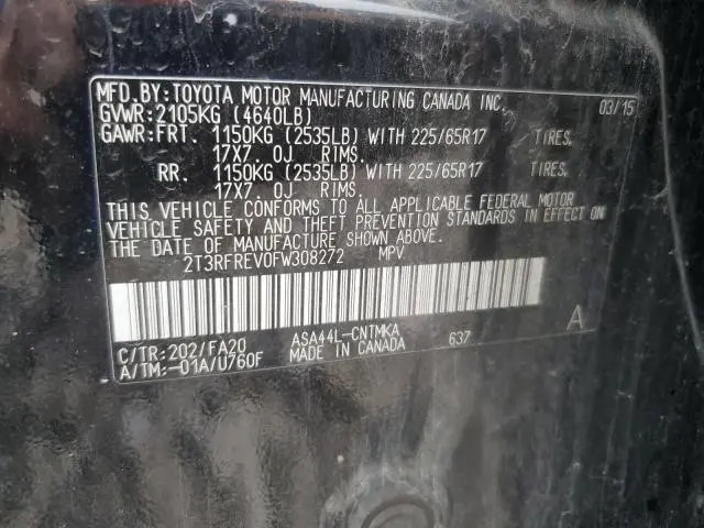 2015 TOYOTA RAV4 XLE