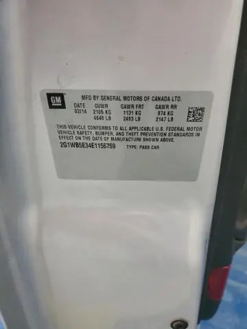 2014 CHEVROLET IMPALA LIMITED LT  