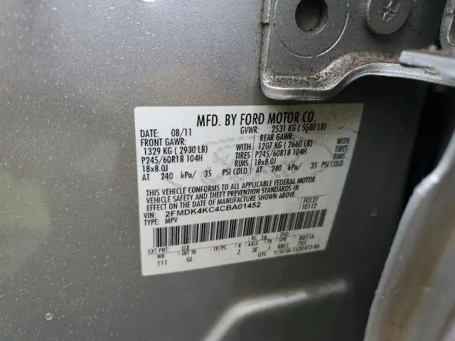 2012 FORD EDGE LIMITED  