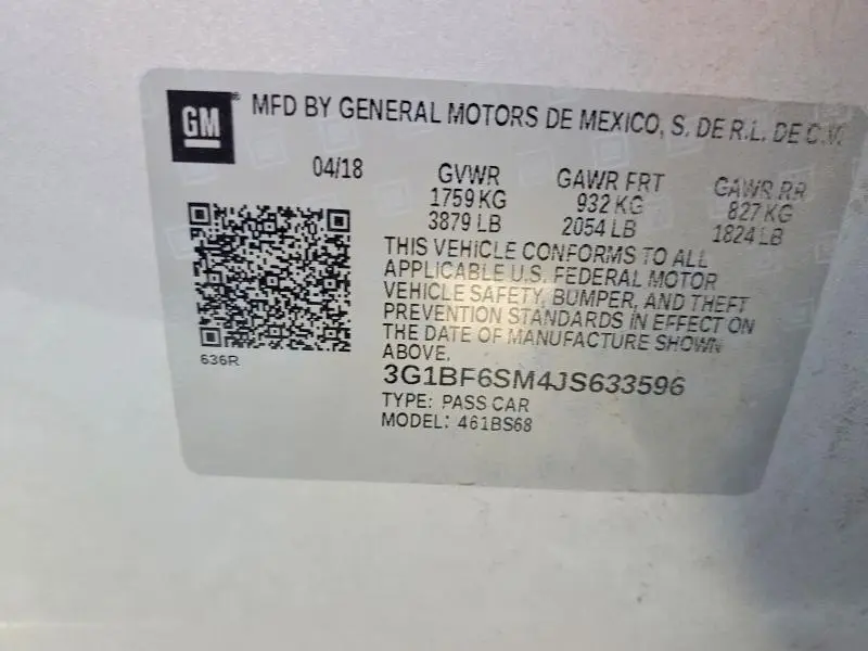 2018 CHEVROLET CRUZE PREMIER  