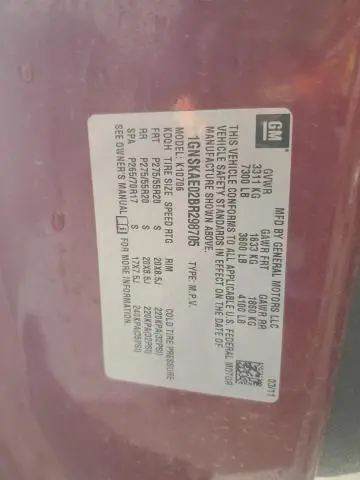 2011 CHEVROLET TAHOE K1500 LS  
