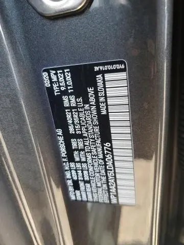 2020 PORSCHE CAYENNE   