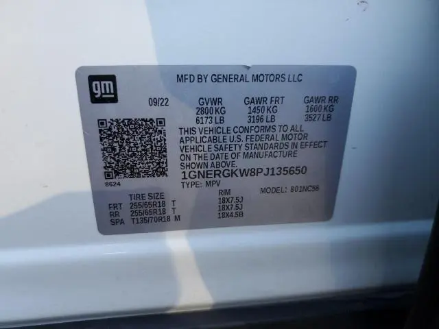 2023 CHEVROLET TRAVERSE LT  