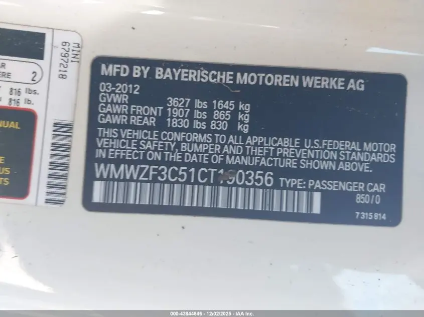 2012 MINI COOPER CLUBMAN  