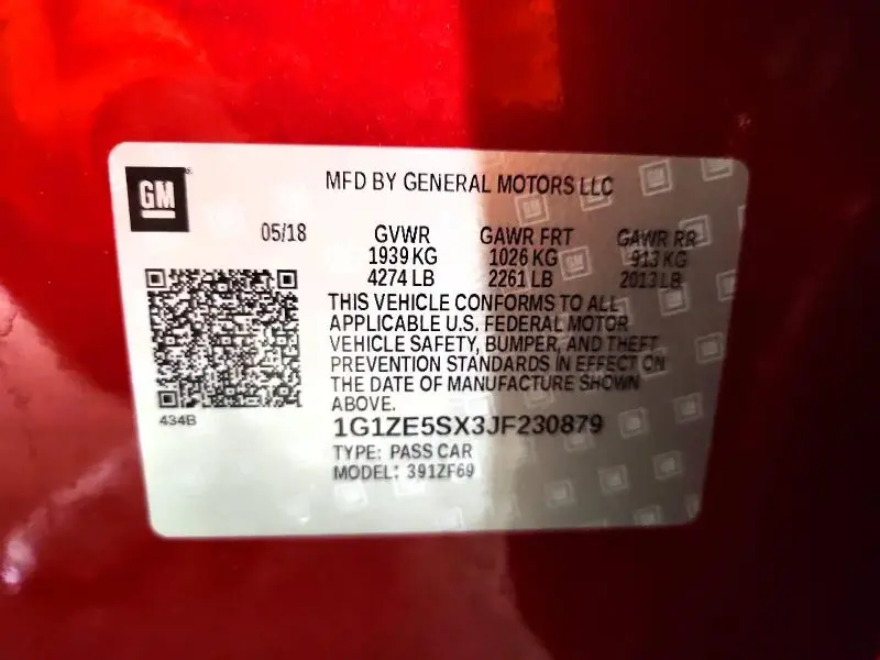 2018 CHEVROLET MALIBU PREMIER  