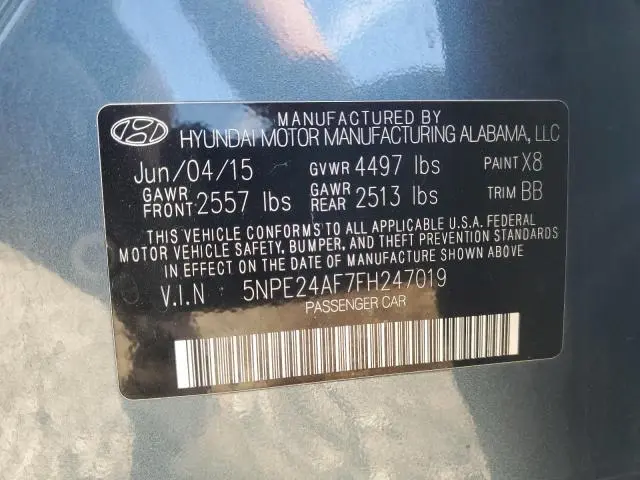 2015 HYUNDAI SONATA SE  