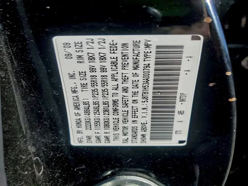 2010 ACURA RDX TECHNOLOGY  