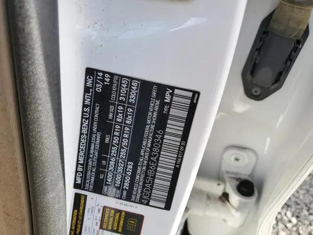 2014 MERCEDES-BENZ ML 350 4MATIC  