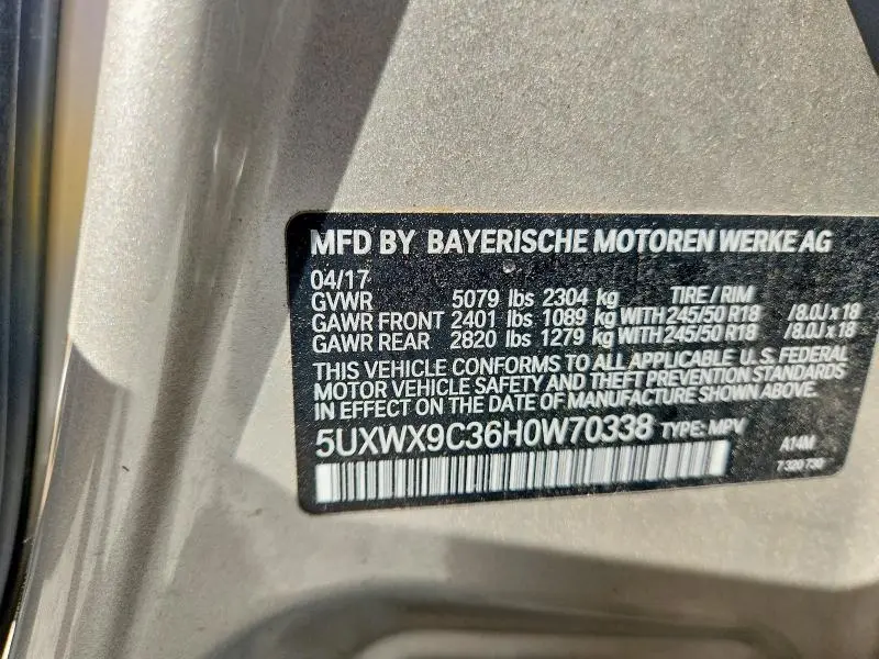 2017 BMW X3 XDRIVE28I  